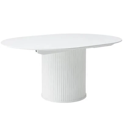 Nordic Home - Kelly ronde uitschuif eetafel Ø120-167 cm - wit