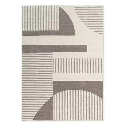 Nordic Weavers Japandi vloerkleed - Ridge Sora crème|grijs - 200x300