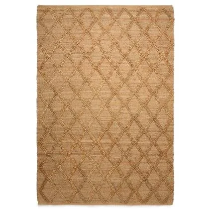 Nordic Weavers Jute vloerkleed ruiten - Forde naturel - 240x340 cm