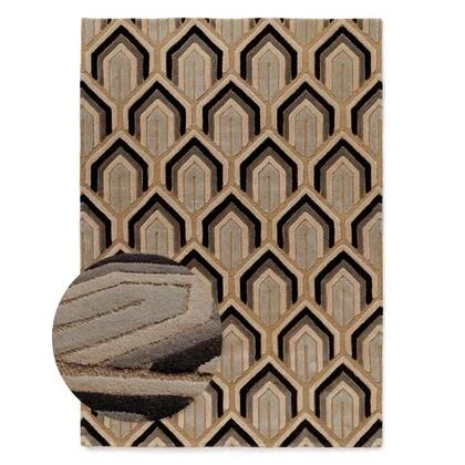 Nordic Weavers Modern vloerkleed - Skulptur okergeel - 200x300 cm