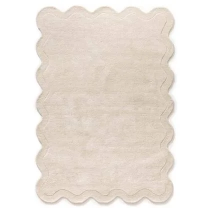 Nordic Weavers Organisch design vloerkleed - Balans Swirl ivoor -