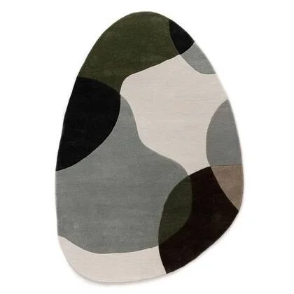 Nordic Weavers Organisch wollen vloerkleed - Dune groen - 240x340 cm