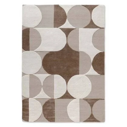 Nordic Weavers Retro vloerkleed - Summit Circles beige - 240x340 cm