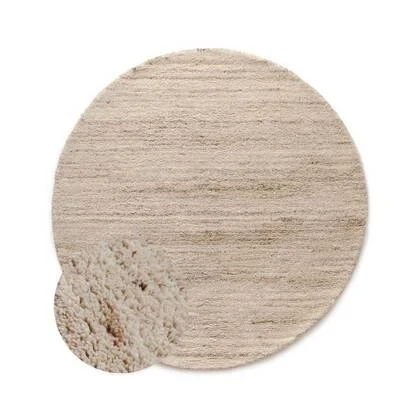 Nordic Weavers Rond berber vloerkleed - Nomad beige - 150 cm