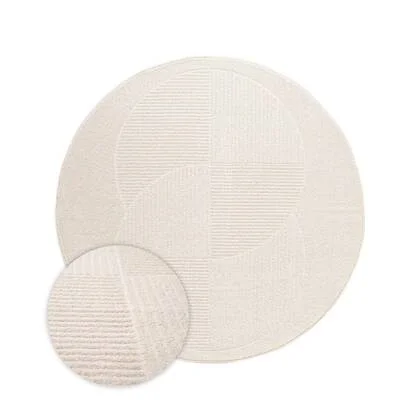 Nordic Weavers Rond vloerkleed Scandinavisch - Contour Circle crème -