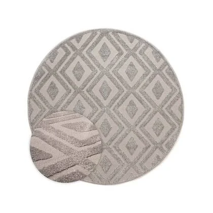 Nordic Weavers Rond vloerkleed Scandinavisch - Contour Diamond grijs -