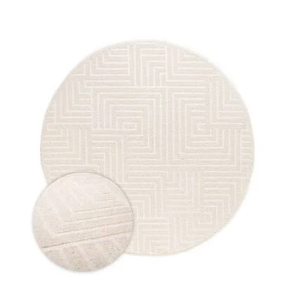Nordic Weavers Rond vloerkleed Scandinavisch - Contour Gem crème - 300