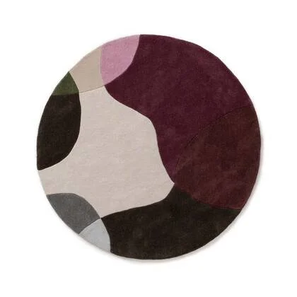 Nordic Weavers Rond wollen vloerkleed - Dune paars - 150 cm