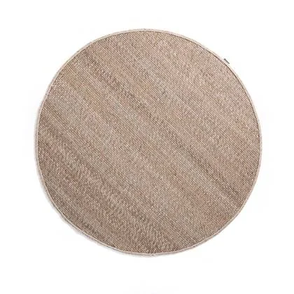 Nordic Weavers Rond wollen vloerkleed Lett - beige - 190 cm rond