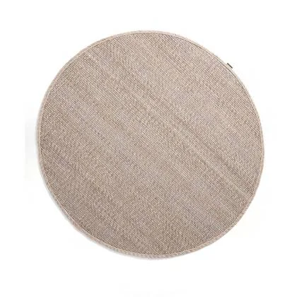 Nordic Weavers Rond wollen vloerkleed Lett - beige|crème - 120 cm