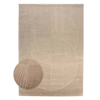 Nordic Weavers Scandinavisch vloerkleed - Contour Circle beige -