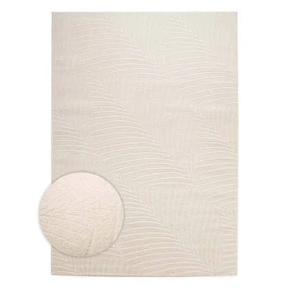 Nordic Weavers Scandinavisch vloerkleed - Contour Leaf crème - 300x400