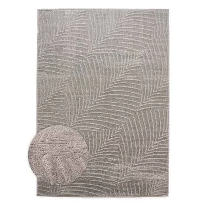Nordic Weavers Scandinavisch vloerkleed - Contour Leaf grijs - 300x400