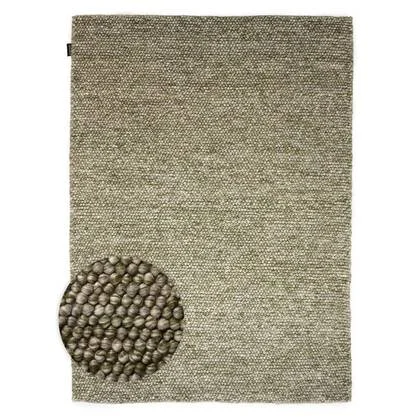 Nordic Weavers Wollen vloerkleed - Fjell olijfgroen - 160x240 cm