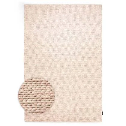Nordic Weavers Wollen vloerkleed - Hyssing crème|roze - 240x340 cm