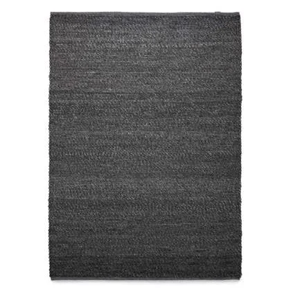 Nordic Weavers Wollen vloerkleed Lett - donkergrijs - 140x200 cm