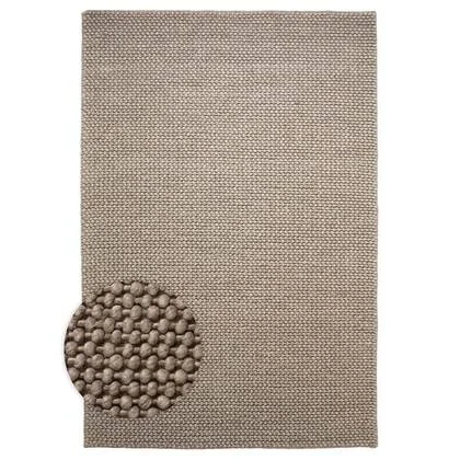 Nordic Weavers Wollen vloerkleed - Løkke zandkleur - 300x400 cm