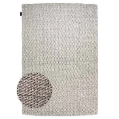 Nordic Weavers Wollen vloerkleed - Vridning lichtgrijs - 300x400 cm