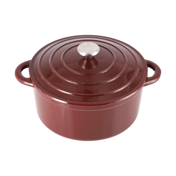 Nordwik Nordwik gietijzeren pan rond 5 l Burgundy