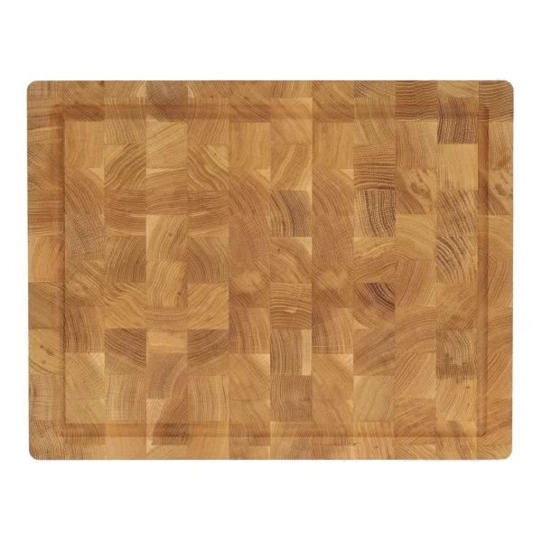 Nordwik Nordwik snijplank van kopshout met sapgeul 36x46 cm Eikenhout