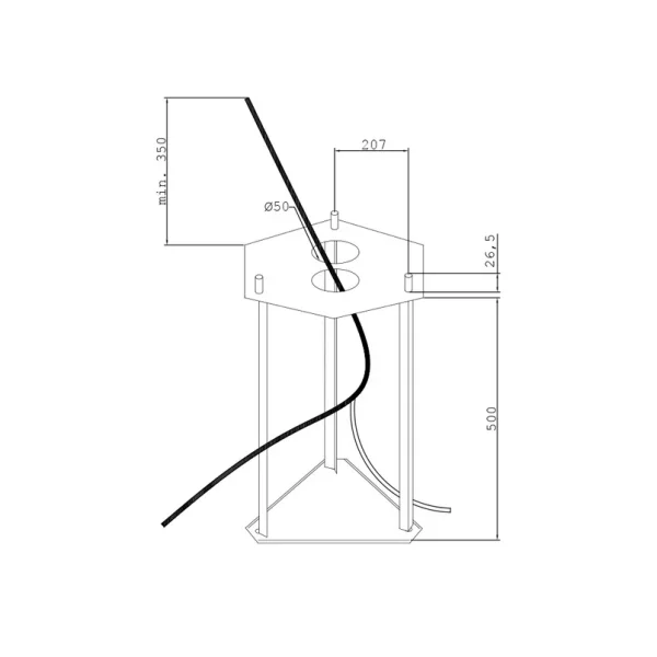 Norlys - London 2 Buiten Park Lamp Breed met Grondpin Zwart