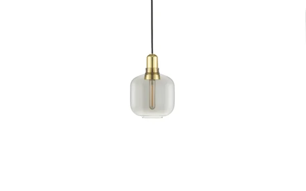 Normann Copenhagen Amp brass Hanglamp klein - rook/messing