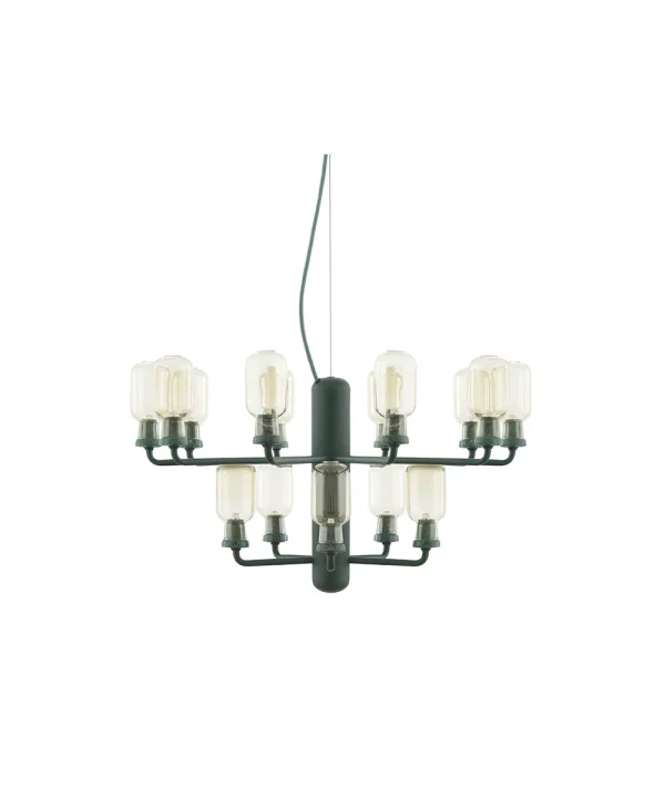 Normann Copenhagen - Amp Chandelier Small Gold/Green