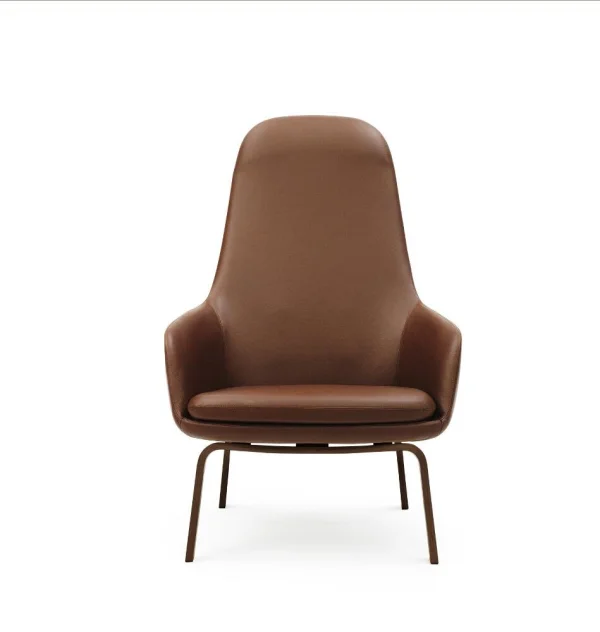 Normann Copenhagen Era fauteuil hoog met houten frame - Walnoot/ Tango leer 41598