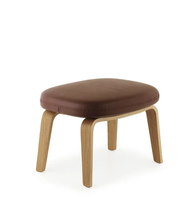 Normann Copenhagen Era-kruk met houten frame - Eiken/ Tango leer 41598