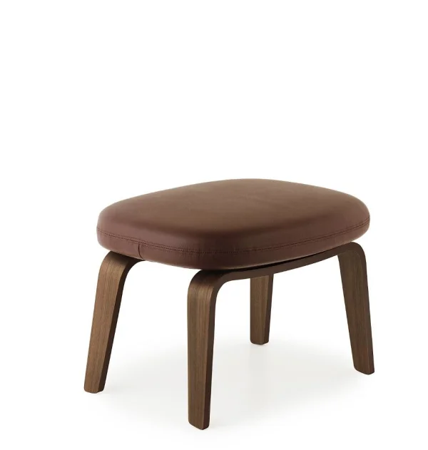 Normann Copenhagen Era-kruk met houten frame - Walnoot/ Tango leer 41598