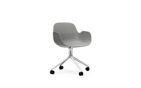 Normann Copenhagen Form Armchair Swivel draaistoel - grijs - aluminium