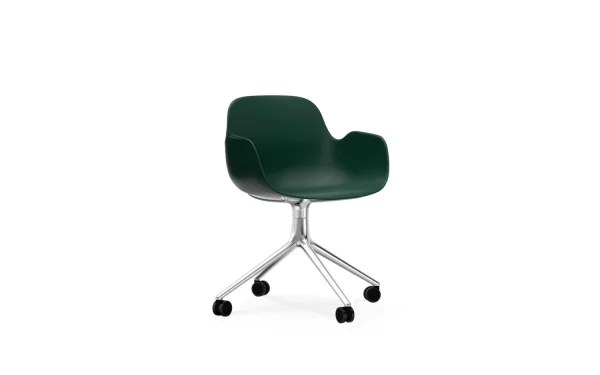 Normann Copenhagen Form Armchair Swivel draaistoel - groen - aluminium