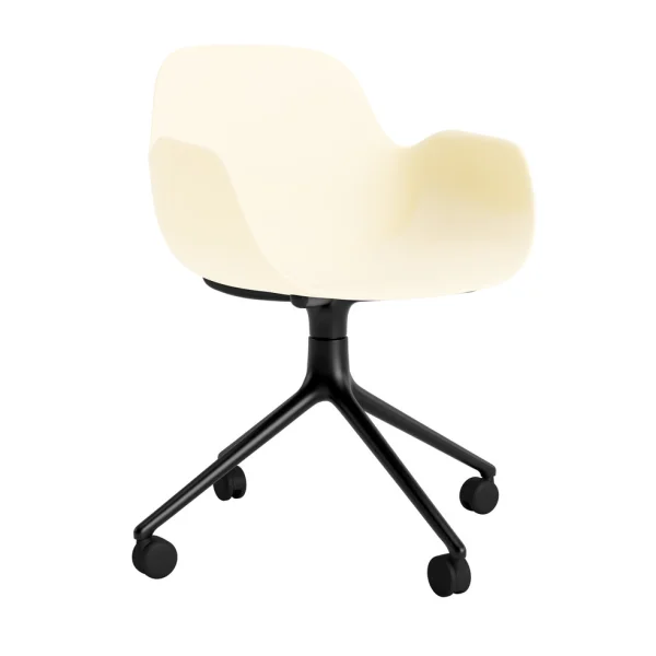 Normann Copenhagen Form Armchair Swivel draaistoel - NormannCopenhagenFormCream - aluminium zwart