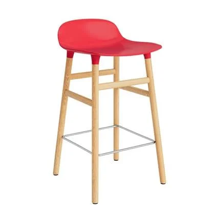 Normann Copenhagen Form Barkruk Low 65 cm - Eiken - Bright Red