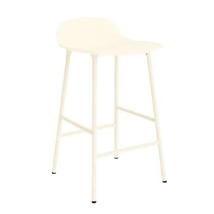 Normann Copenhagen Form Barkruk Low 65 cm - Staal - Crème