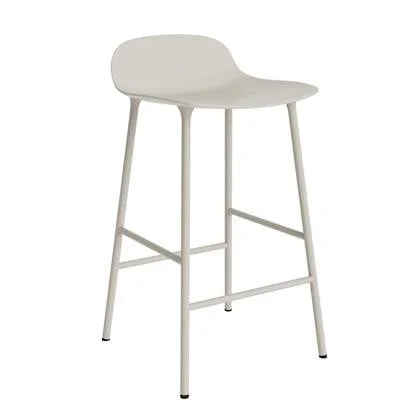 Normann Copenhagen Form Barkruk Low 65 cm - Staal - Lichtgrijs
