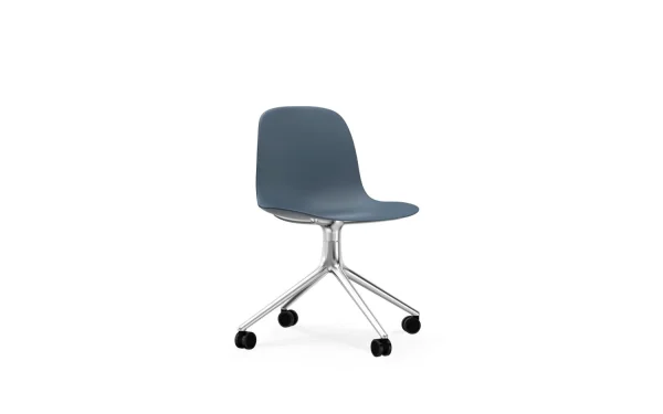 Normann Copenhagen Form Chair Swivel draaistoel - blauw - aluminium