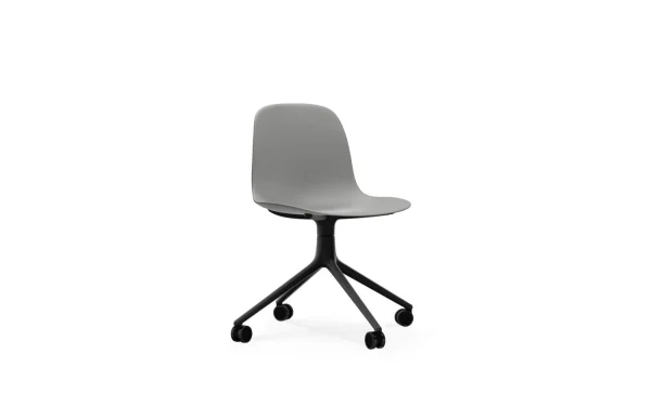 Normann Copenhagen Form Chair Swivel draaistoel - grijs - aluminium zwart