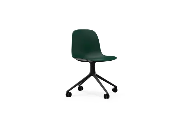 Normann Copenhagen Form Chair Swivel draaistoel - groen - aluminium zwart