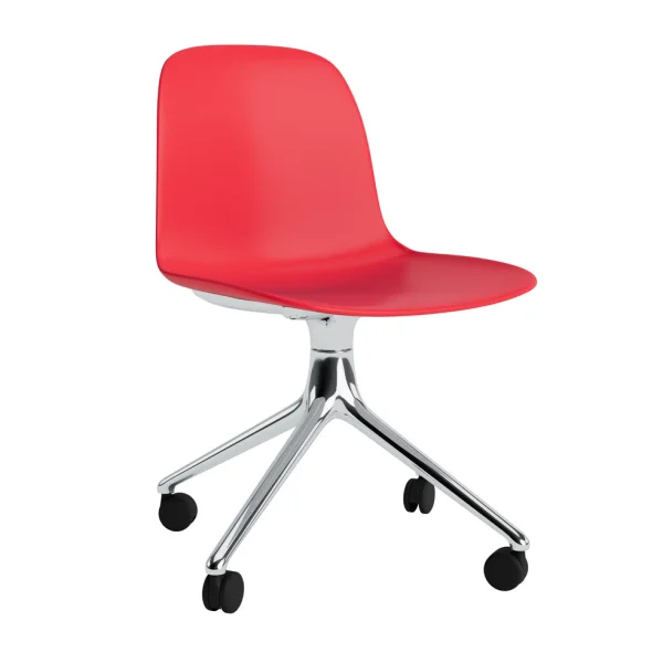 Normann Copenhagen Form Chair Swivel draaistoel - NormannCopenhagenFormBrightRed - aluminium