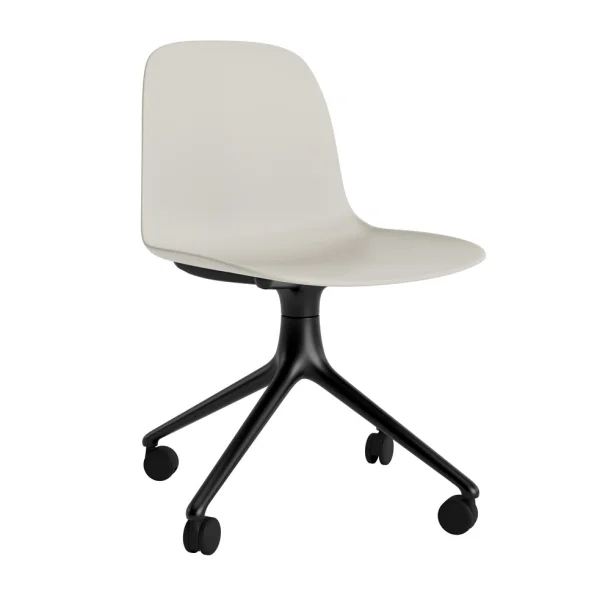 Normann Copenhagen Form Chair Swivel draaistoel - NormannCopenhagenFormLightGrey - aluminium zwart