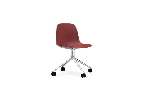 Normann Copenhagen Form Chair Swivel draaistoel - rood - aluminium