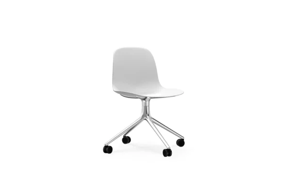 Normann Copenhagen Form Chair Swivel draaistoel - wit - aluminium