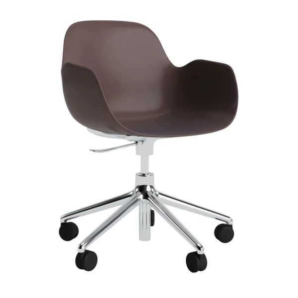 Normann Copenhagen Form Draaifauteuil met wielen - NormannCopenhagenFormBrown - aluminium