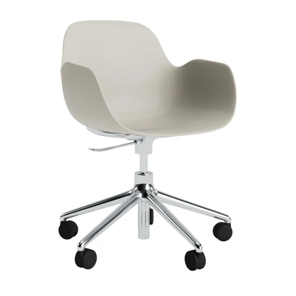 Normann Copenhagen Form Draaifauteuil met wielen - NormannCopenhagenFormLightGrey - aluminium