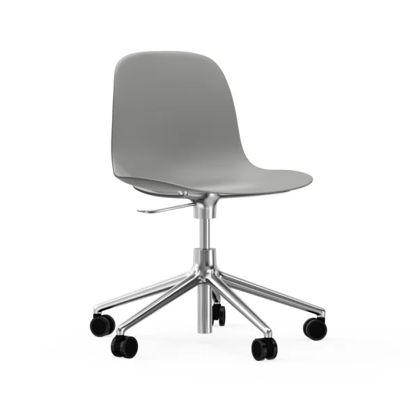 Normann Copenhagen Form Draaistoel met wielen - grijs - aluminium