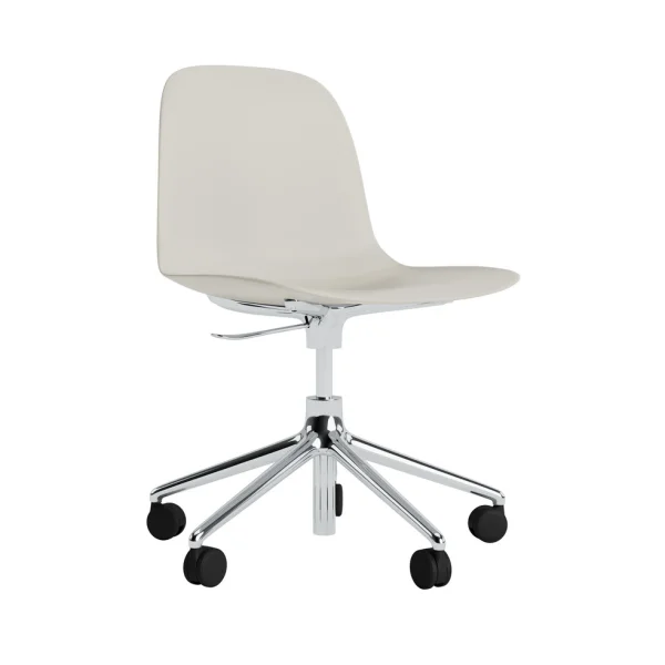 Normann Copenhagen Form Draaistoel met wielen - NormannCopenhagenFormLightGrey - aluminium