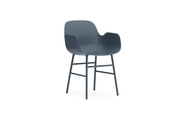 Normann Copenhagen Form fauteuil met metalen frame - blauw