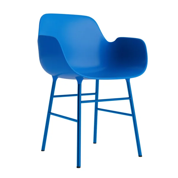 Normann Copenhagen Form fauteuil met metalen frame - NormannCopenhagenFormBrightBlue