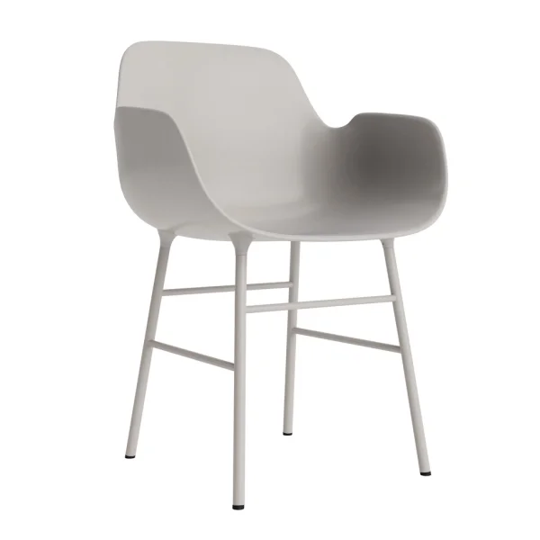 Normann Copenhagen Form fauteuil met metalen frame - NormannCopenhagenFormWarmGrey